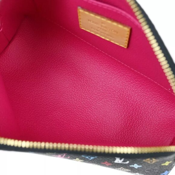 Louis Vuitton Black Monogram Multicolor Pochette Cosmetic M47355 CA4152 124956 - Picture 11 of 12